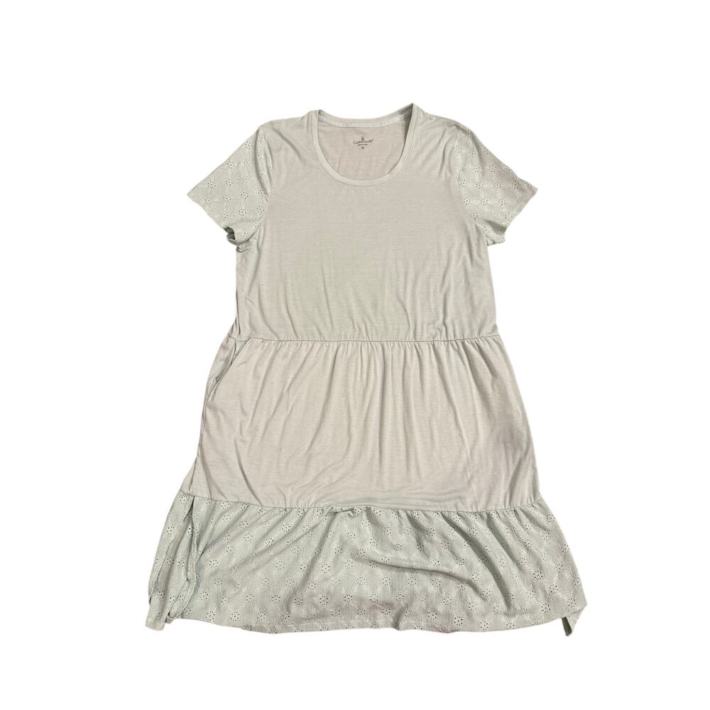 Cuddle Duds Light Green Dress Pockets Plus Size 1X